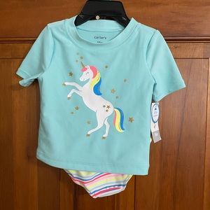 Carters swim suit with hat